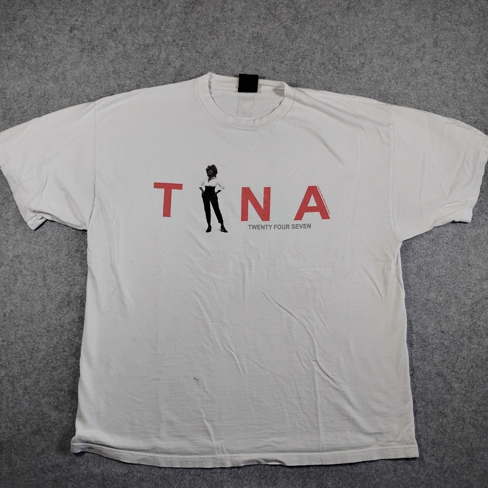Vintage 1999 Tina Turner Twenty Four Seven Tour Shirt Giant White Mens XL 2XL